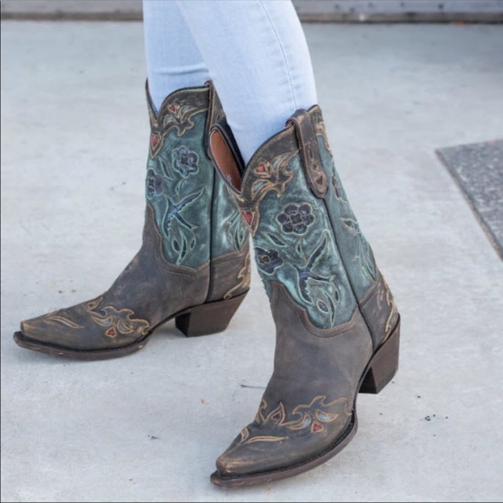 Price Drop ⬇️ Dan Post leather vintage bluebird cowboy boots